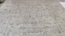 Avery 11x13.9 Grey and Silver Hand-Knotted Oushak Rug | Banana Manor Rug Company