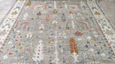 Cleo 8x10 Light Green and Ivory Hand-Knotted Oushak Rug | Banana Manor Rug Company