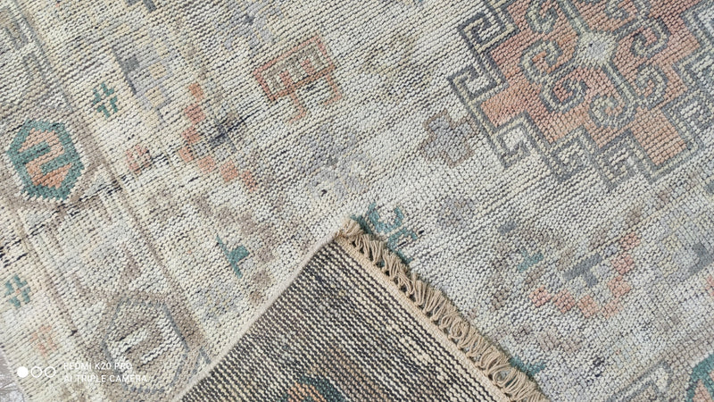 Liz 8.9x12.3 Ivory Hand-Knotted Oushak Rug | Banana Manor Rug Company