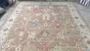 Regan 8x10 Hand-Knotted Light Brown and Tan Oushak Rug CLEARANCE