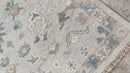 Genevieve 6x8.9  Light Grey and Brown Hand-Knotted Oushak Rug
