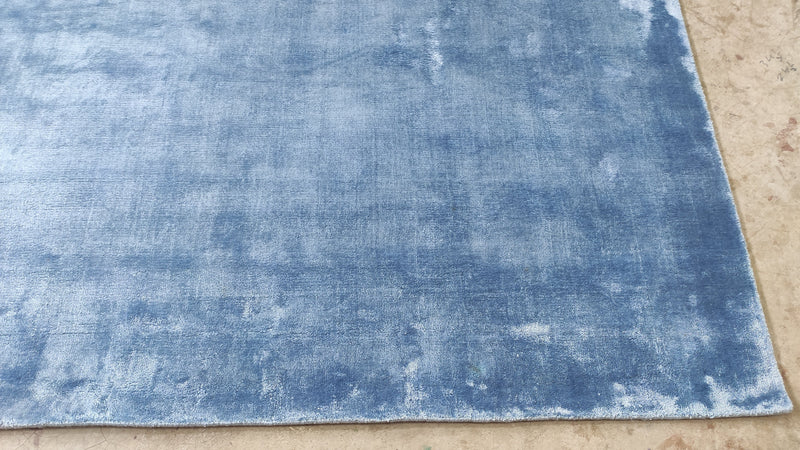 Melba McFaden Blue Handwoven Rug | Banana Manor Rug Company