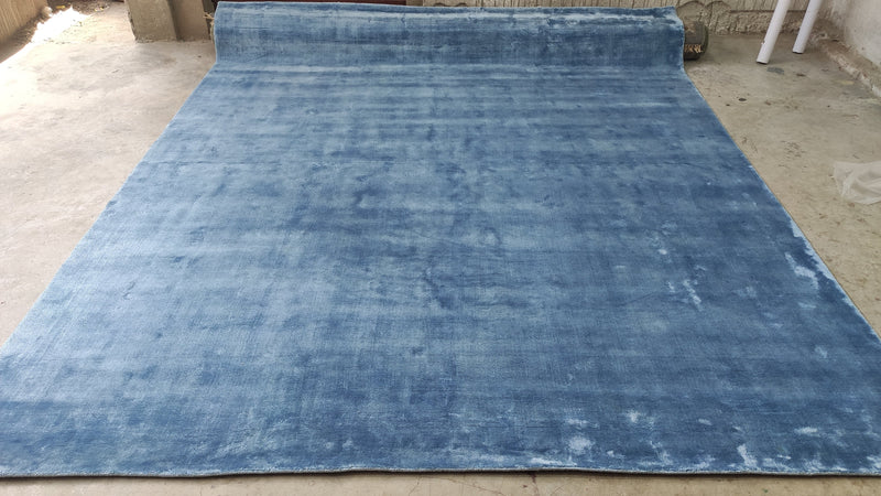 Melba McFaden Blue Handwoven Rug | Banana Manor Rug Company