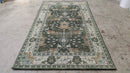 Magnolia 5x8.3 Green and Ivory Hand-Knotted Oushak Rug