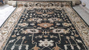Raven Baxter 9x12 Grey and Ivory Hand-Knotted Oushak Rug | Banana Manor Rug Company