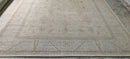 Emmanuelle Beart 9x12 Beige Hand-Knotted Oushak Rug | Banana Manor Rug Company