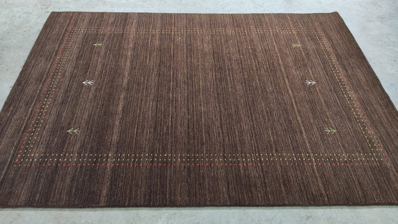 5x7 Brown Handwoven Gabbeh Rug | Banana Manor Rug Factory Outlet