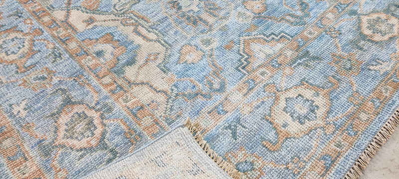 Nancy Lancaster Light Blue Hand-Knotted Oushak Rug 8.3x10 | Banana Manor Rug Company