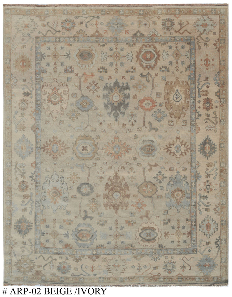 Oushak-Indo Persian Hand Knotted Rug-Assorted 8'x10'