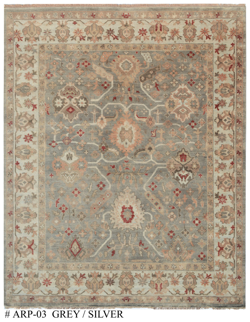 Oushak-Indo Persian Hand Knotted Rug-Assorted 8'x10'