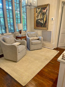 Anishka Ladlow 5.6x8 Light Gold Modern Hand-Knotted Rug