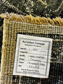 Hermione 7.6x9.9 Light Green and Grey Hand-Knotted Oushak Rug | Banana Manor Rug Company