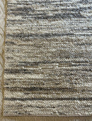 Colley Cibber Handwoven Wool Durrie Natural Grey and White Goti Rug (Multiple Sizes Available) CLEARANCE