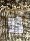 Steve Rubell 9x11.9 Brown and Ivory Hand-Knotted Modern Rug