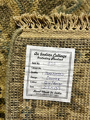 Della 2.6x13.9  Grey and Beige Hand-Knotted Oushak Runner Rug