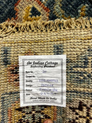 Mia 2.6x13.9 Ivory and Light Blue Hand-Knotted Oushak Runner Rug