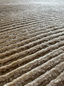 Jean Hersholt 2.6x9.9 Silver and Beige Hand-Knotted Runner Rug CLEARANCE