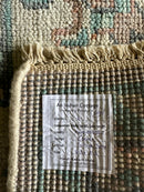 Jill Johnson 8.3x10.3 Light Pink and Ivory Hand-Knotted Oushak Rug