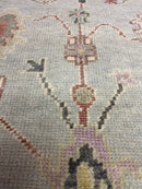 Mary Fisher Light Green and Grey Hand-Knotted Oushak Rug 4x6 | Banana Manor Rug Company