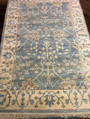 Kelly Behun Blue and Ivory Hand-Knotted Oushak Rug 4x6 | Banana Manor Rug Company