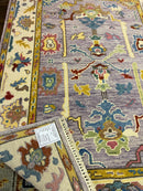 Anita Blake 4x5.9 Violet and Ivory Hand-Knotted Oushak Rug | Banana Manor Rug Company