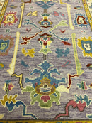 Anita Blake 4x5.9 Violet and Ivory Hand-Knotted Oushak Rug | Banana Manor Rug Company