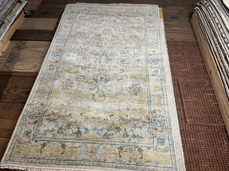 Edenboro 5x8 Beige Hand-Knotted Oushak Rug | Banana Manor Rug Company