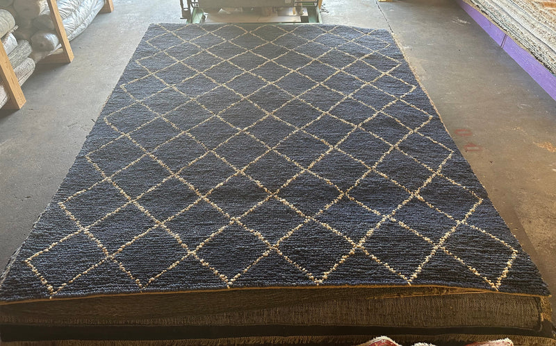 Nerina 8x10 Blue Modern Handwoven Jute Rug