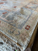 Elie Tahari 10x14 Light Green and Tan Hand-Knotted Oushak Rug