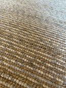 Hulka Handwoven 8.3x10.3 White and Natural Striped Jute & Wool Rug CLEARANCE