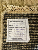 Julia Reed 10.3X14 Grey and Ivory Hand-Knotted Oushak Rug