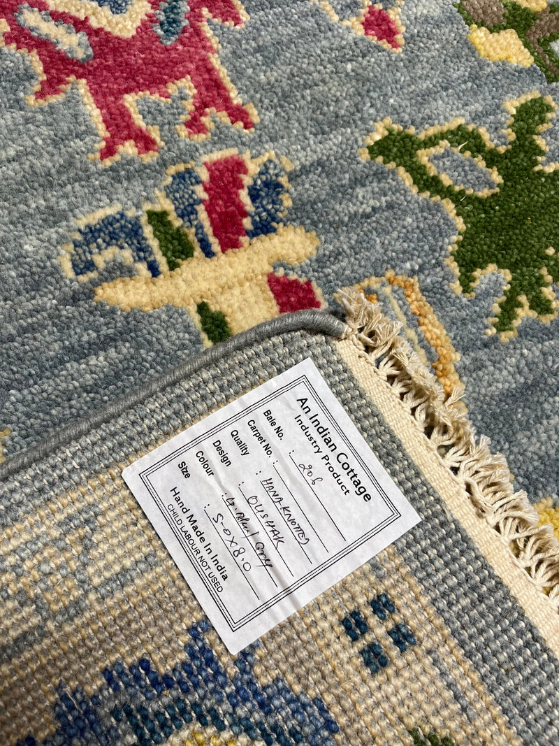 Arcanna 5x8 Light Blue Oushak Rug | Banana Manor Rug Company