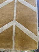 Peter Finch 8.3X9.9 Hand-Knotted Modern Rug Gold and Ivory