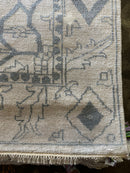 Barbara Allen 9x11.9 Ivory Hand-Knotted Oushak Rug