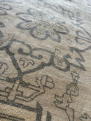 Barbara Allen 9x11.9 Ivory Hand-Knotted Oushak Rug