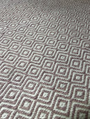 Rahad Jackson Rose Red Diamond Designed Handwoven Durrie Rug 5.3x7.6 | Banana Manor Rug Company