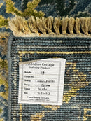 Lyne Renee  3.3x5.3  Light Blue Hand-Knotted Oushak Rug