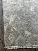 "Lieke" Grey Hand-Knotted Oushak Sample 8x10 | Banana Manor Rug Company