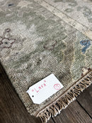 "Lara" Beige and Light Grey Hand-Knotted Oushak Sample 8x10 | Banana Manor Rug Company