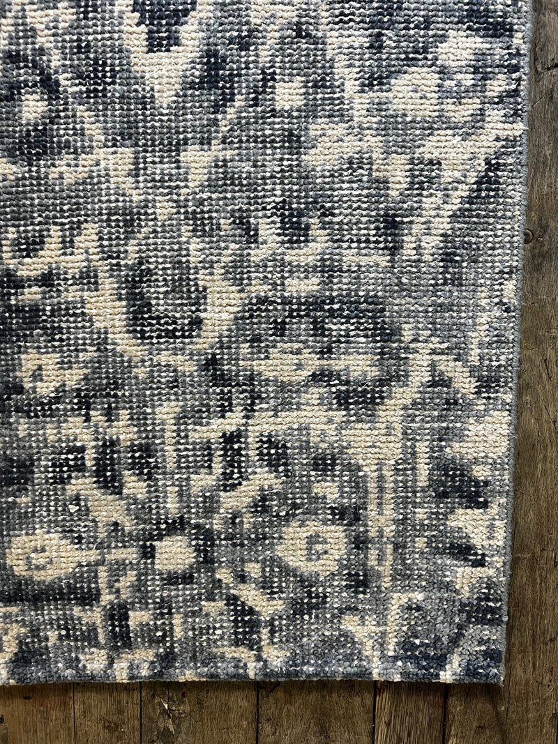 "Karlijn"Blue and Beige Hand-Knotted Oushak Sample 8x10 | Banana Manor Rug Company