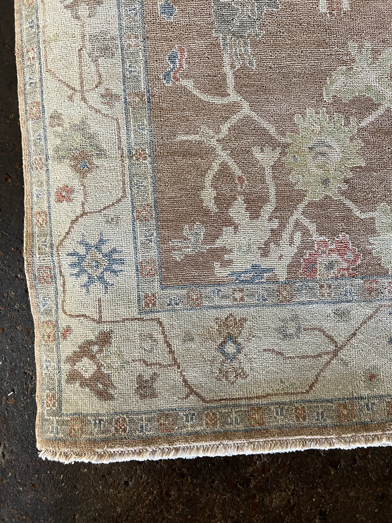 Regan 8x10 Hand-Knotted Light Brown and Tan Oushak Rug | Banana Manor Rug Company