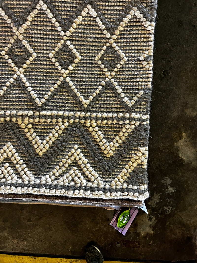 Countess Grey and Ivory Handwoven Rug 9x12