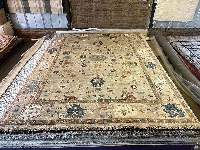 Juniper 10x14 Grey Hand-Knotted Oushak Rug | Banana Manor Rug Company