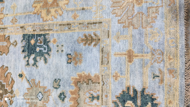 Addington Hand-Knotted 8x10 Light Blue Oushak | Banana Manor Rug Company