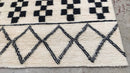 Addis 4.6x6.6 White and Black Moroccan Style Rug | Banana Manor Rug Company