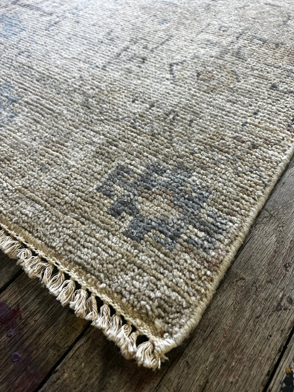 "Adella" Light Grey Hand-Knotted Oushak 8x10 | Banana Manor Rug Company