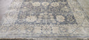 Afroditi Krassa Grey and Silver Hand-Knotted Oushak Rug 8x9.9 | Banana Manor Rug Company