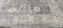 Afroditi Krassa Grey and Silver Hand-Knotted Oushak Rug 8x9.9 | Banana Manor Rug Company
