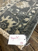 "Agneta" Dark Grey Hand-Knotted Oushak 8x10 | Banana Manor Rug Company