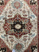 Aiye Oriental Beige/Red 6x8.9 Hand Knotted Rug | Banana Manor Rug Company